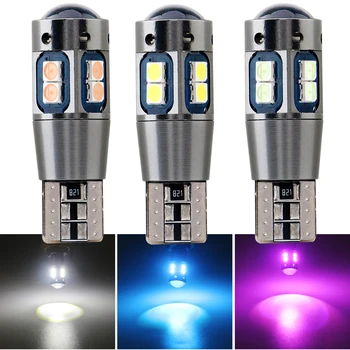 

YM E-Bright 4 PCS T10 3030 10 SMD W5W 194 168 LED Canbus Light NO Error Auto Bulbs DC 12V Car Lights White Amber Pink Ice Blue