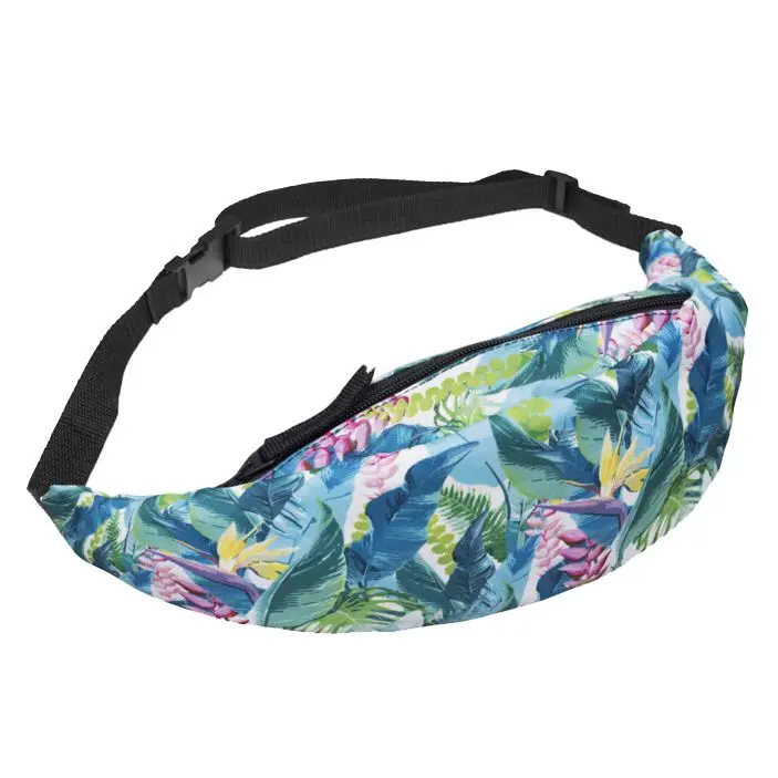 Модный пояс поясная сумка молния Fanny Pack Chic (сине-зеленый)