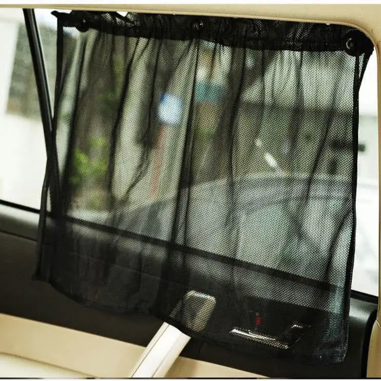 2 шт./компл. новая ажурная ткань черного цвета авто окно Шторы Зонт с защитой от ультрафиолетовых лучей, комплект для занавеска бокового окна Размер около 40*70 см