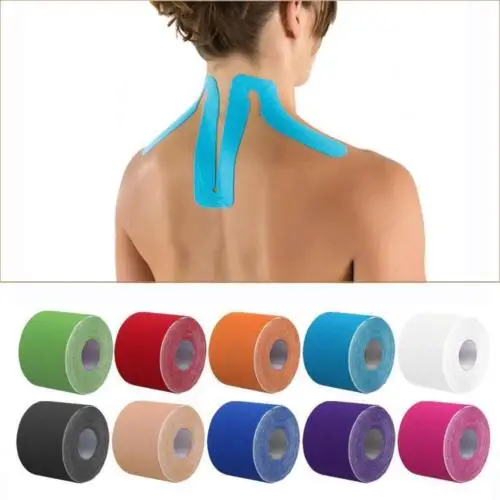 

10Rolls Athletic Kinesiology Tape Viscose 5cm5m Sport Tape Strapping Football Basketball Knee Muscle Kinesiology Tapes