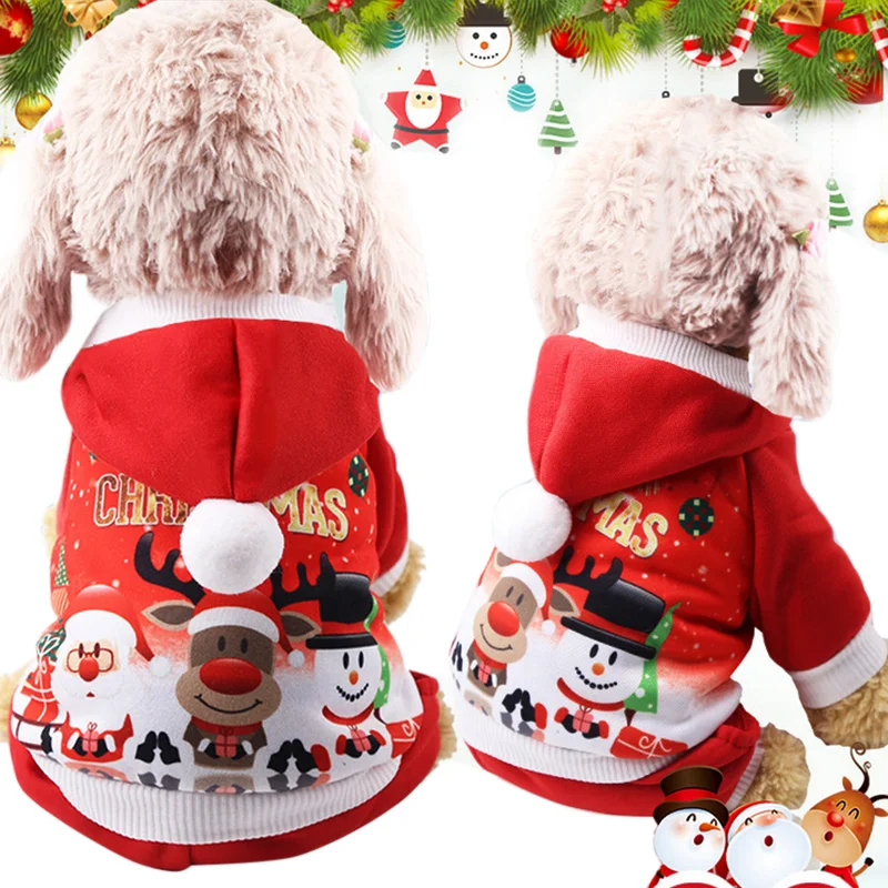 Рождественская Одежда для животных, одежда для собак, чихуахуа, Зимний Рождественский костюм для собак, одежда для собак на Хэллоуин, Одежда для кошек, худи 30