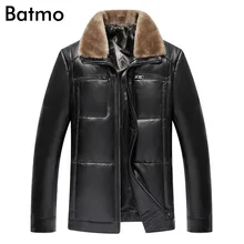 Batmo новое поступление зимнее толстое теплое Мужское пальто из натуральной овечьей кожи, размер L, XL, XXL, XXXL, 4XL ZPP7116