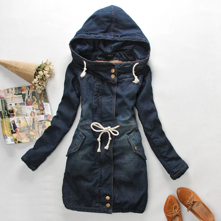 denim parka coat