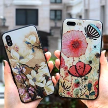

for iPhone X XS Max XR 7 plus 6 6s plus silicone 8 8plus frosted soft shell 3D Embossed carvings Three-dimensional phone case