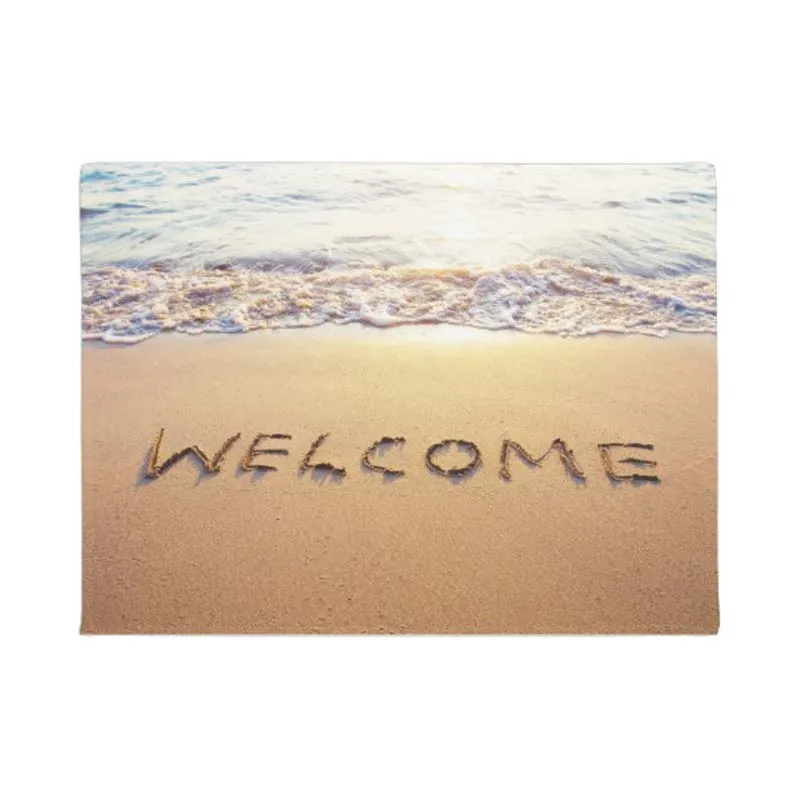 

Tropical Beach Welcome Door Mat Home Decoration Entry Non-slip Door Mat Rubber Washable Floor