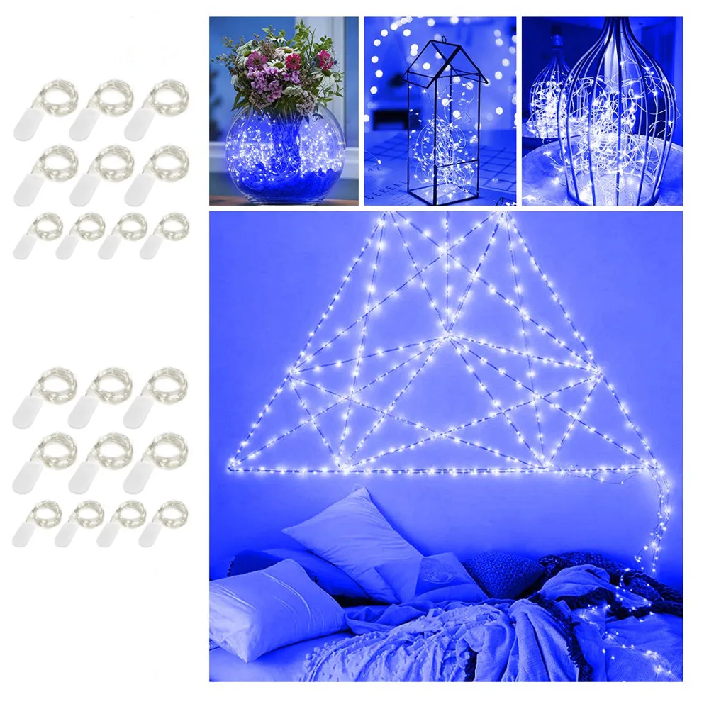 

20pcs/lot 2M 3M Fairy String Light Battery Operated Mini Copper wire LED light for Party Wedding Garden Festival Decoration