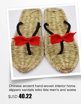 Г., новые летние сандалии индивидуальный Плетеный сандалии ручной работы мужские шлепанцы в древнем китайском стиле обувь для влюбленных CX-BB