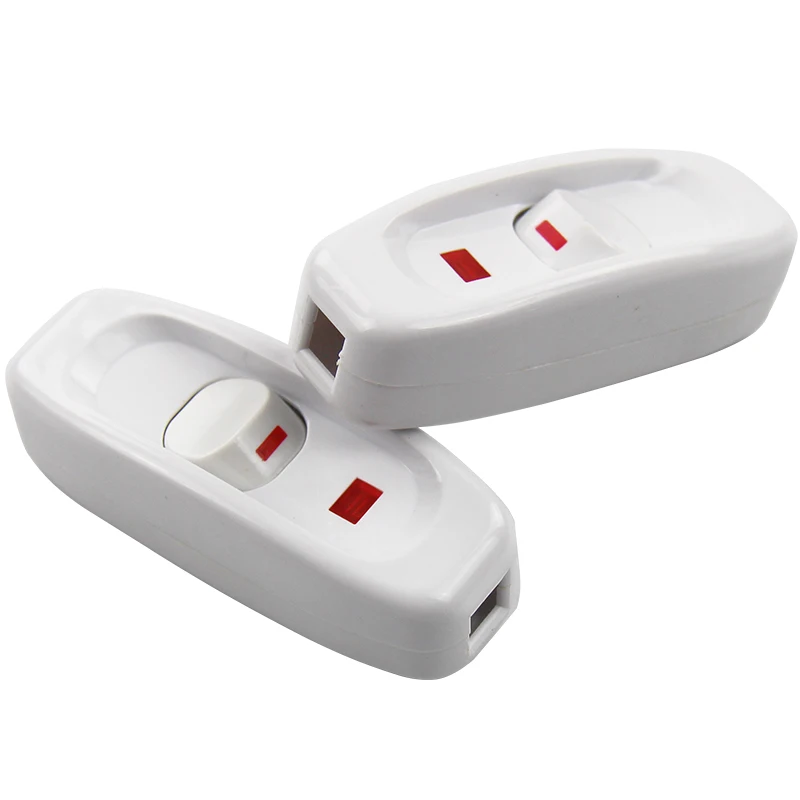 

Bedside Lamp Switch Hand Push Button On/off Halfway Line Mini Small Fan Switch Wire Connection White