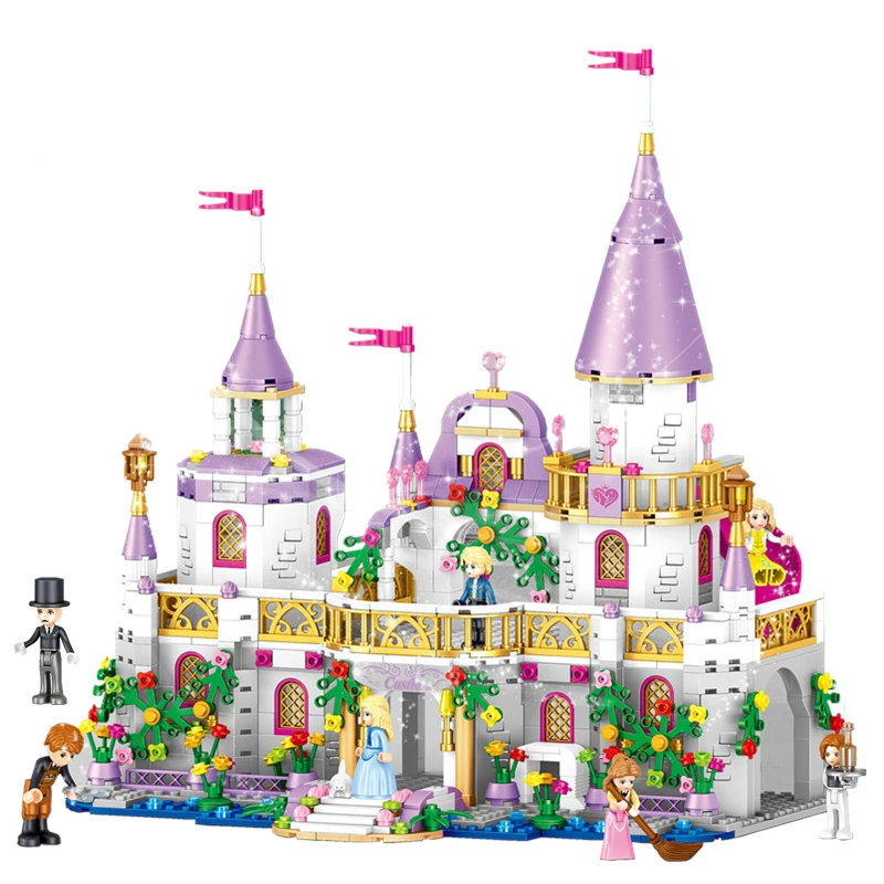 

731Pcs Friends Figures Princess Wensha Castle Model Legoing Building Kit Blocks Bricks Girl Toys For Children Christmas Gift