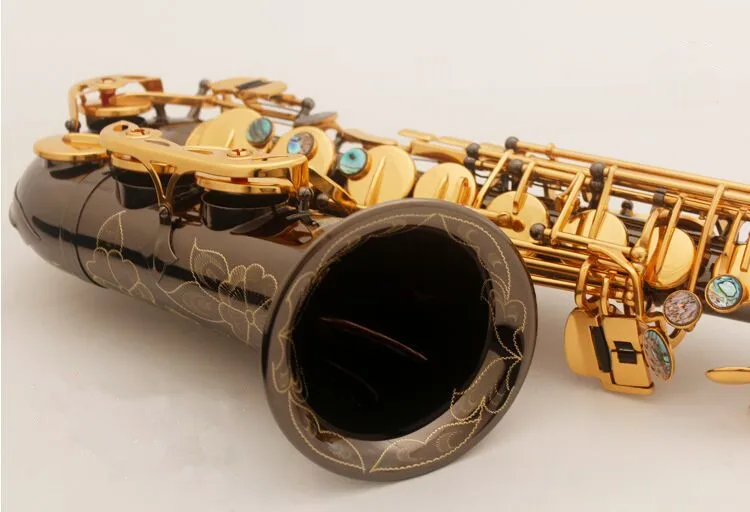 

New Saxophone Alto High quality instruments French SELMER model SAS-R54 Gold And black nickel saxophone Complete accessories