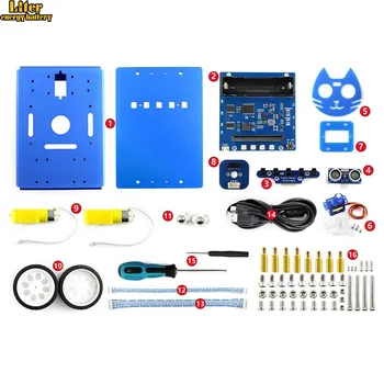 

KitiBot 2WD robot building kit for micro:bit (no micro:bit)