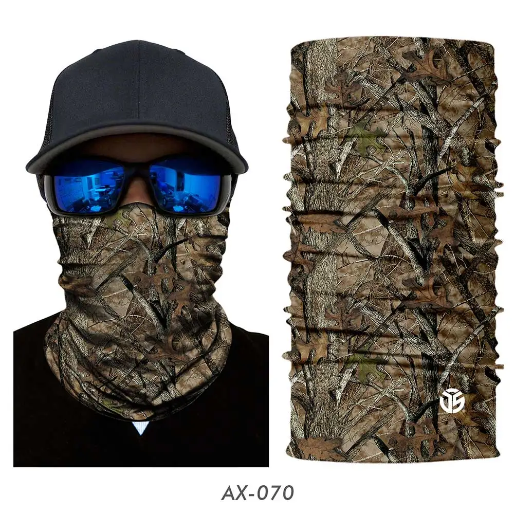 3D камуфляжная бесшовная маска на половину лица, повязка на шею, бандана, трубчатое кольцо, снуд, шарф, ветрозащитный шлем, подкладка, шарфы-повязки для мужчин - Цвет: AX-070