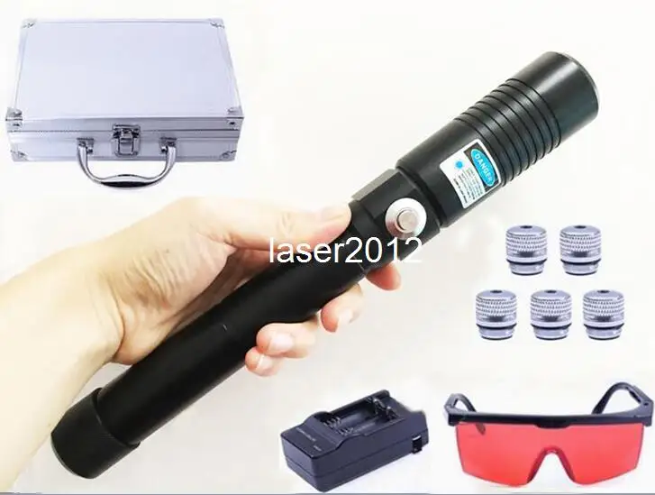

The Most Powerful Burning Laser Torch X9 445nm 80000m Focusable blue laser pointer burn paper Light Cigarette free shipping