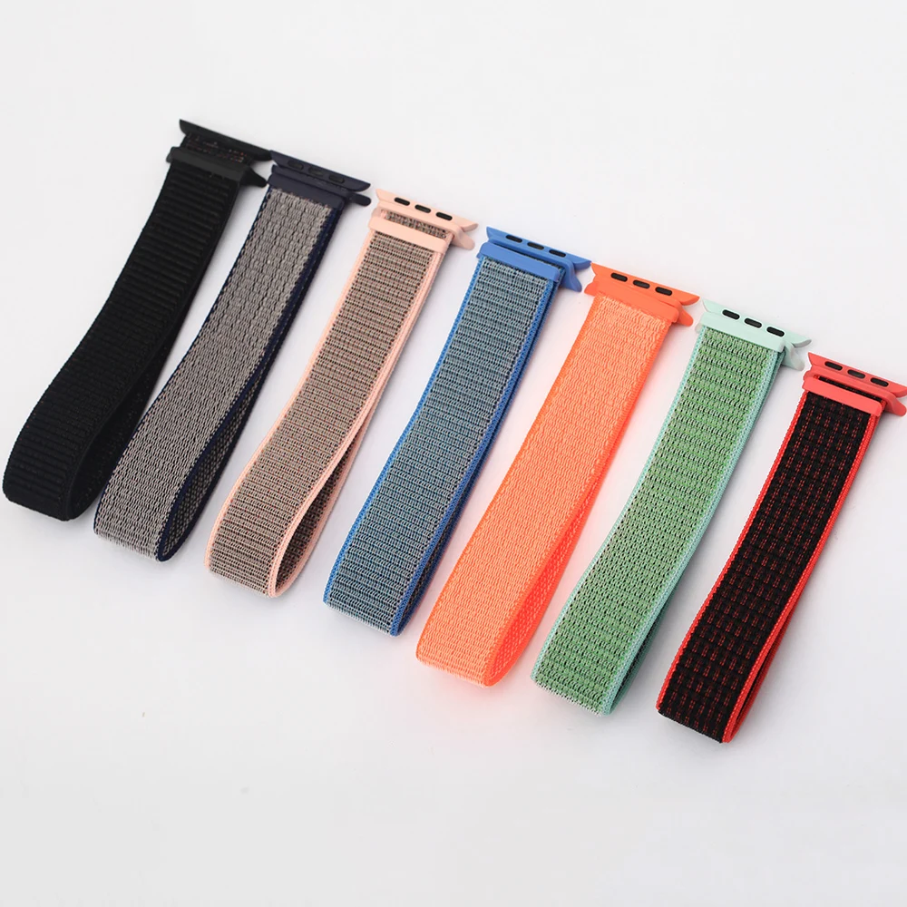 

42mm 38mm Nylon Watch Strap For Apple Watch Band iWatch Series 4 3 2 1 Watch Straps Wrist Black,Blue,Orange,Gray,Red,Green,Pink