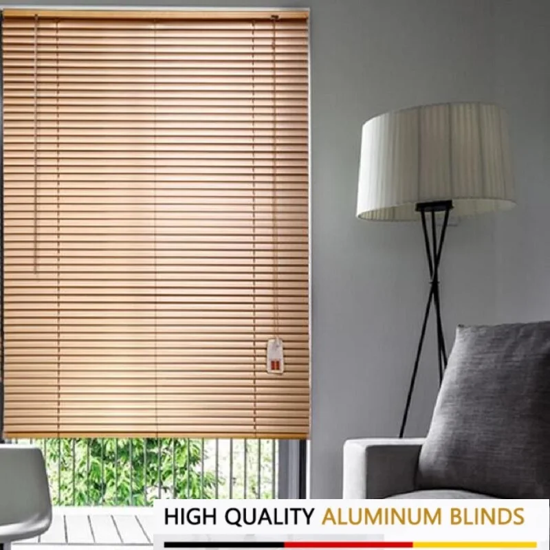 

1'' 25mm Aluminium Venetian Blinds Shutter (Wands&Cords mechanism) Each side Customize Size or Motorize Remote Control