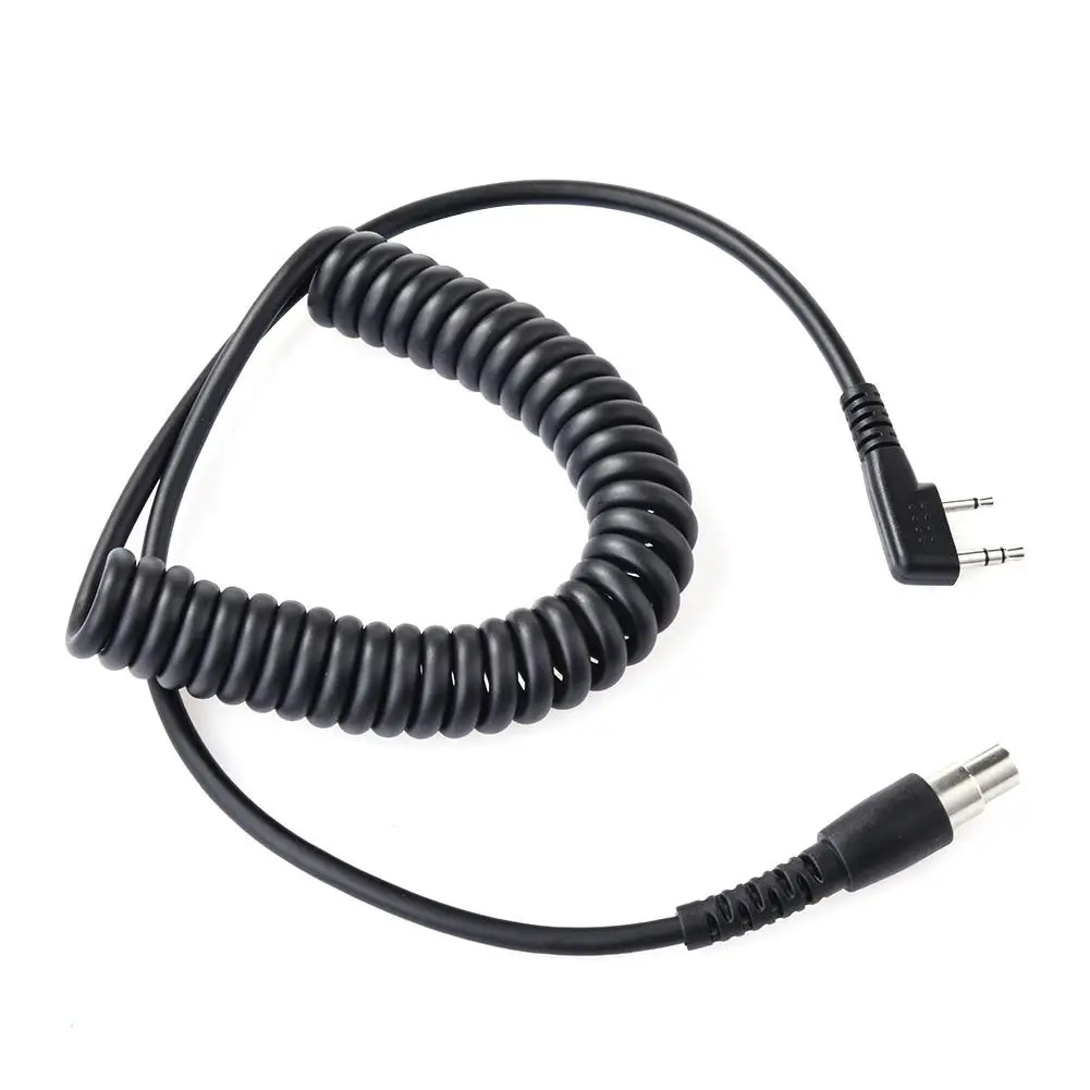 CC-MOT Coil Cord K Cable For Motorola HYT Kenwood Relm Baofeng 2-Pin To 5-Pin Handheld Two-way Radio Earphone Accessories | Мобильные