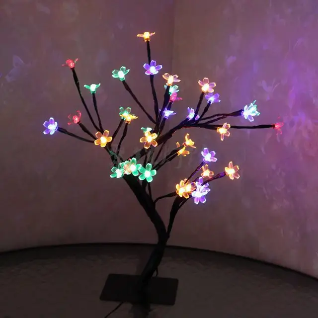 Led Night Lights Crystal Cherry Blossom Tree Light Table Lamp Indoor Led Night Lights Crystal Cherry Blossom Tree Light Table Lamp Indoor Christmas Wedding Party Decoration Lighting