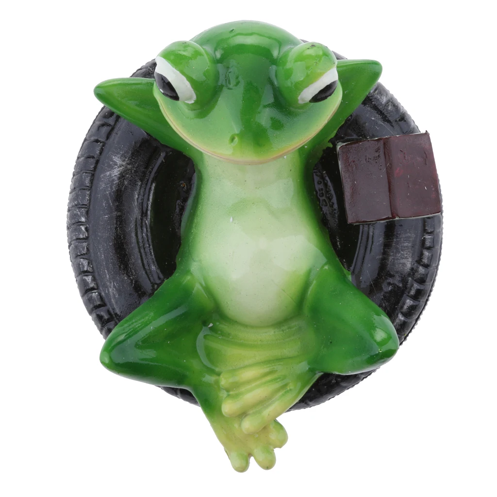 Floating Frog Garden Statue Figurines Resin Patio Lawn Yard Indoor Outdoor Decor Ornaments, Realistic Garden Pond Decor
