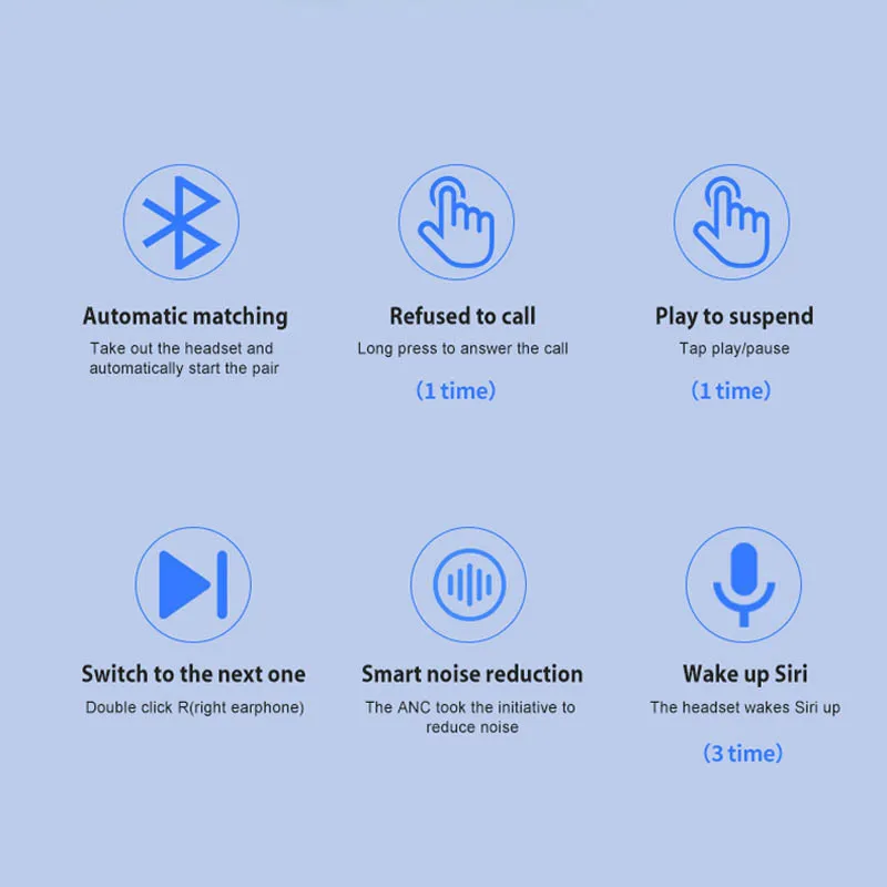 Mini Bluetooth Earphone Wireless Earbuds with Charging Box for iPhone X 8 8P Samsung Huawei DU55