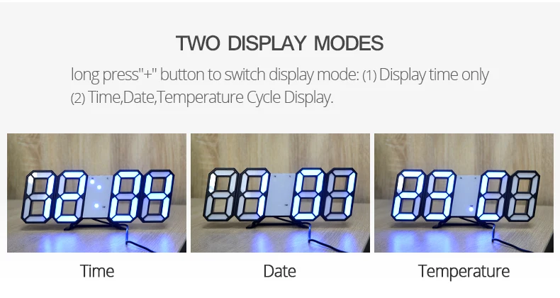 Светодиодные цифровые часы настольные часы температурный дисплей цифровой электронный будильник Повтор Пробуждение свет ночной индукционный свет