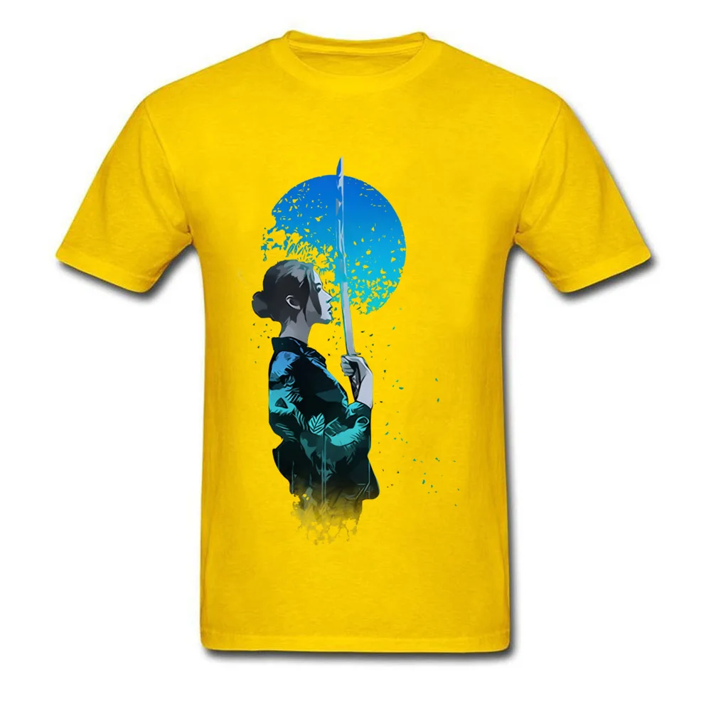 Blue Moon Samurai Funny Men T-shirts Crew Neck Short Sleeve 100% Cotton Tops T Shirt Design Sweatshirts Wholesale Blue Moon Samurai yellow