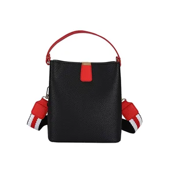 

2019 UK fashion simple bucket bag womenswear designer handbag high quality PU leather single diagonal shoulder bag qq354