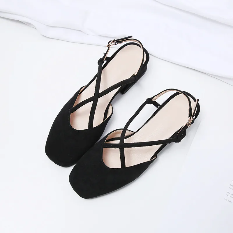 Женские сандалии с квадратным носком Meek летние босоножки на среднем каблуке