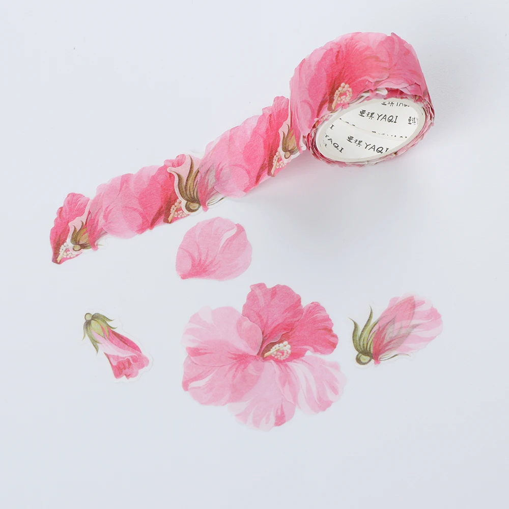 200 шт/рулон цветочных лепестков васи лента декоративная маскирующая лента аромат Сакура Васи Лента Скрапбукинг дневник бумажные наклейки