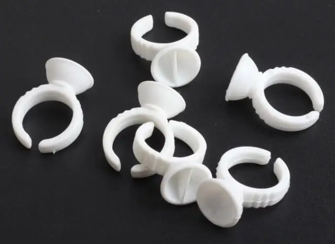 

1000 pcs Adhesive Eyelash Pallet Holder Set Disposable Glue Holder Ring Pallet for Eyelash Extension Tattoo Pigment