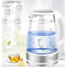Стеклянный Электрический чайник бытовой Автоматическое отключение тепла кипятить воду 1.7л Сменный фильтр сетка для хранения кабель питания 1Key переключатель