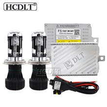 HCDLT 12 В 55 Вт биксенон H4 Cnlight HID комплект фар ксенон H4 H4-3 HID Замена лампы 4300 К 6000 К DLT F5T 55 Вт реакторный балласт
