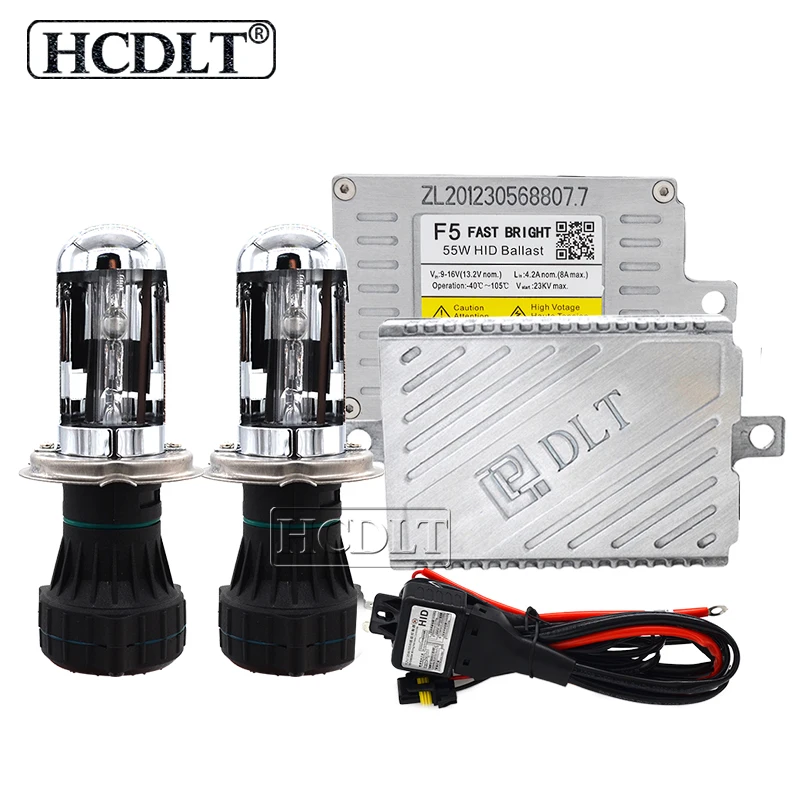 Комплект ксеноновых фар HCDLT 12 В 55 Вт биксенон H4 Cnlight HID сменная лампа 4300K 6000K DLT F5T