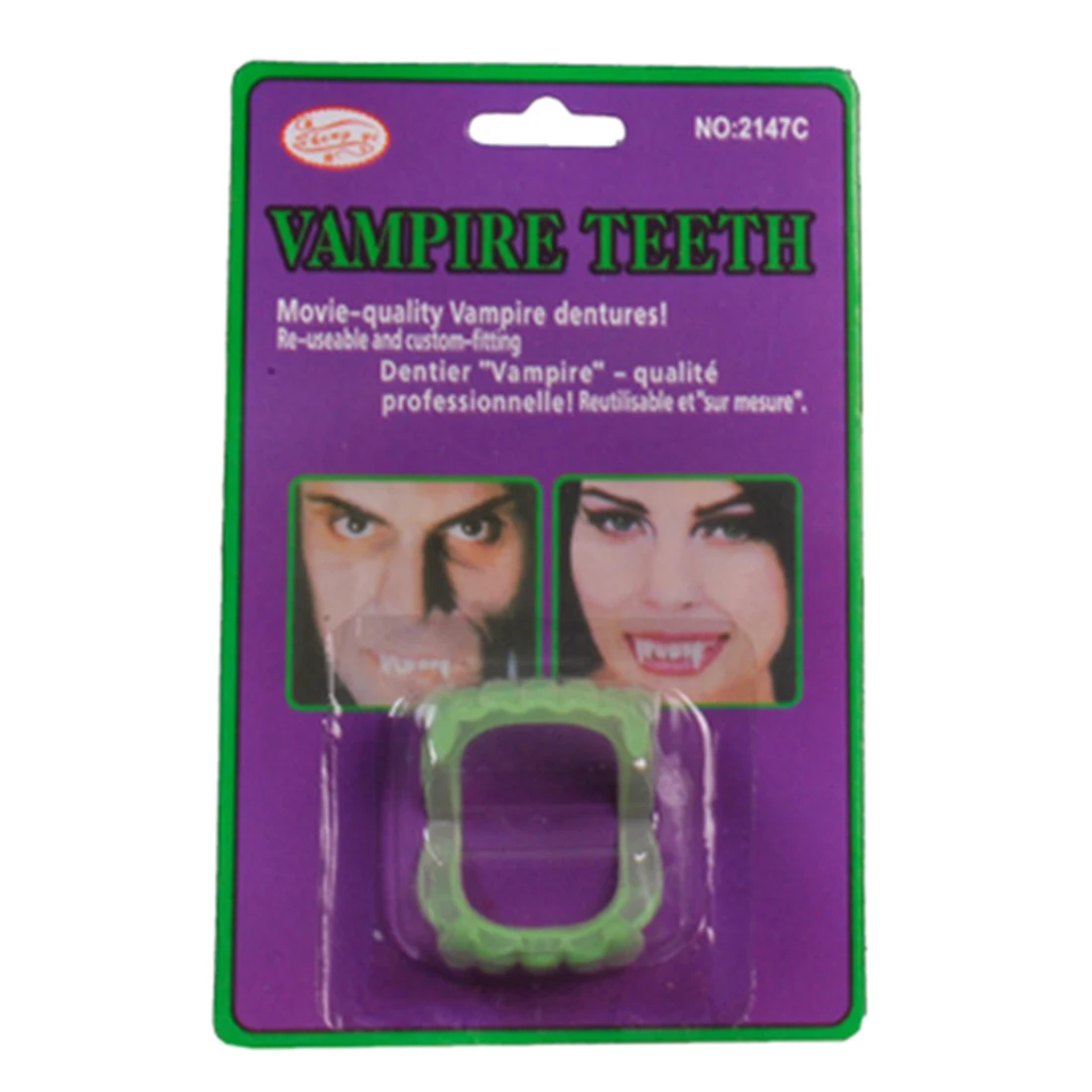 Surwish Halloween Vampire Werewolves Luminous Faked Teeth Costume Party