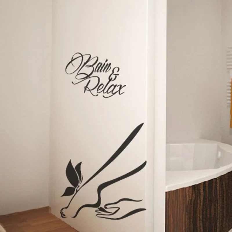 Французские виниловые наклейки на стену Bain& Ralex настенные наклейки на стену плакат для ванная душевая украшение дома 51 см x 55 см