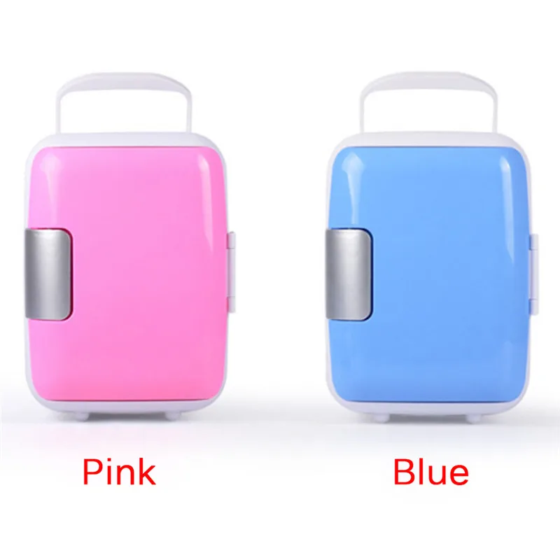 Электрический автомобильный холодильник 4L автомобильный домашний мини-холодильная машина с двойным использованием USB морозильная камера дешевая цена безопасный материал портативный холодильник - Название цвета: Blue