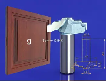 

1pcs 12.7*35mm Chest/Door wood flat edge trimmer milling cutter engraving machine tool slotting Lace cutter 9#