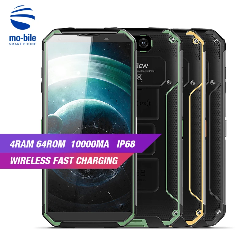Blackview BV9500 IP68 смартфон 5 7 дюйма FHD + Android OS 8 1 MT6763T Octa Core 4 GB 64 10000mA 16MP Беспроводной