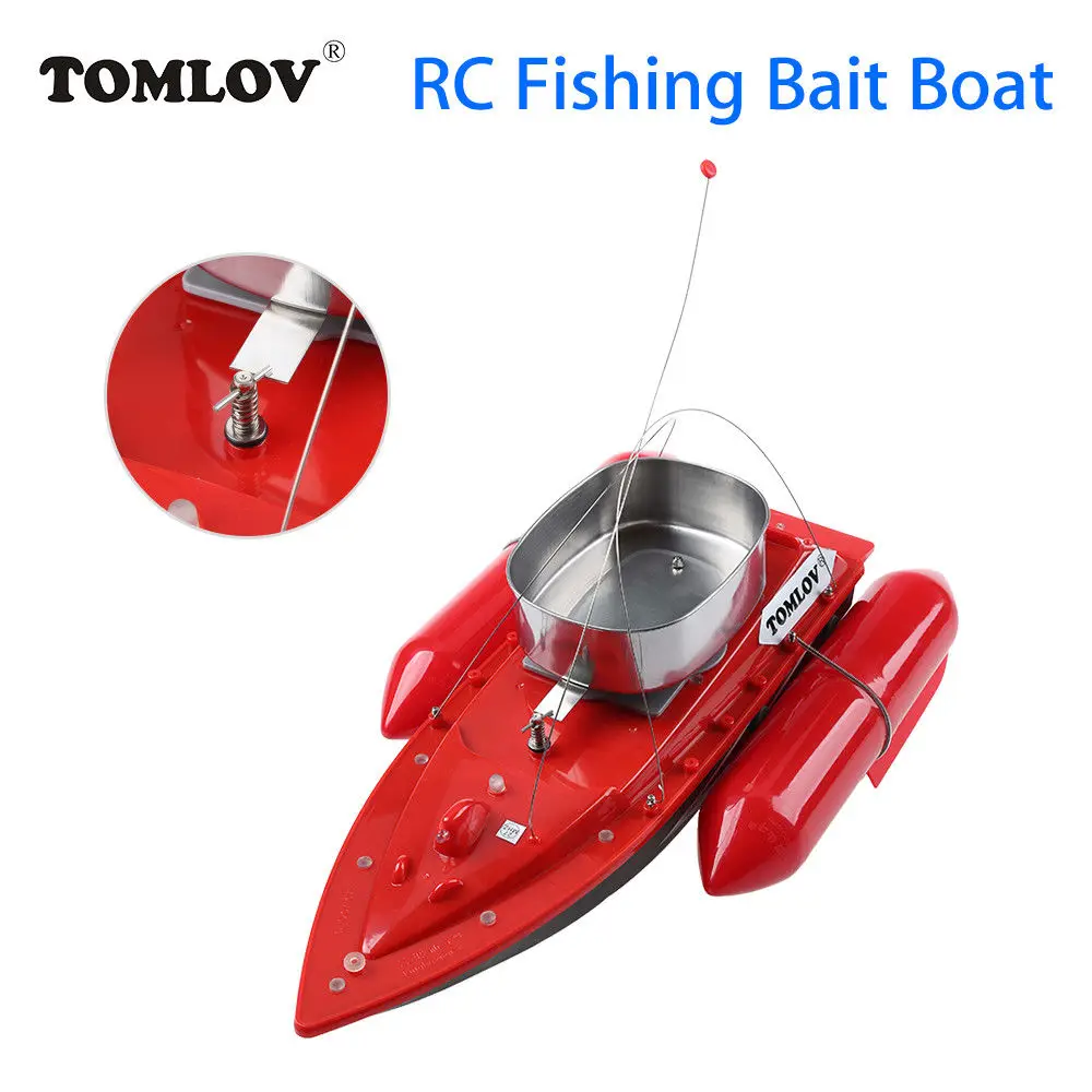

TOMLOV T10 Electric RC Fishing Bait Boat Lure Carp Hook Wireless Boat Carrier Red 300M Remote Control For Fish Finder