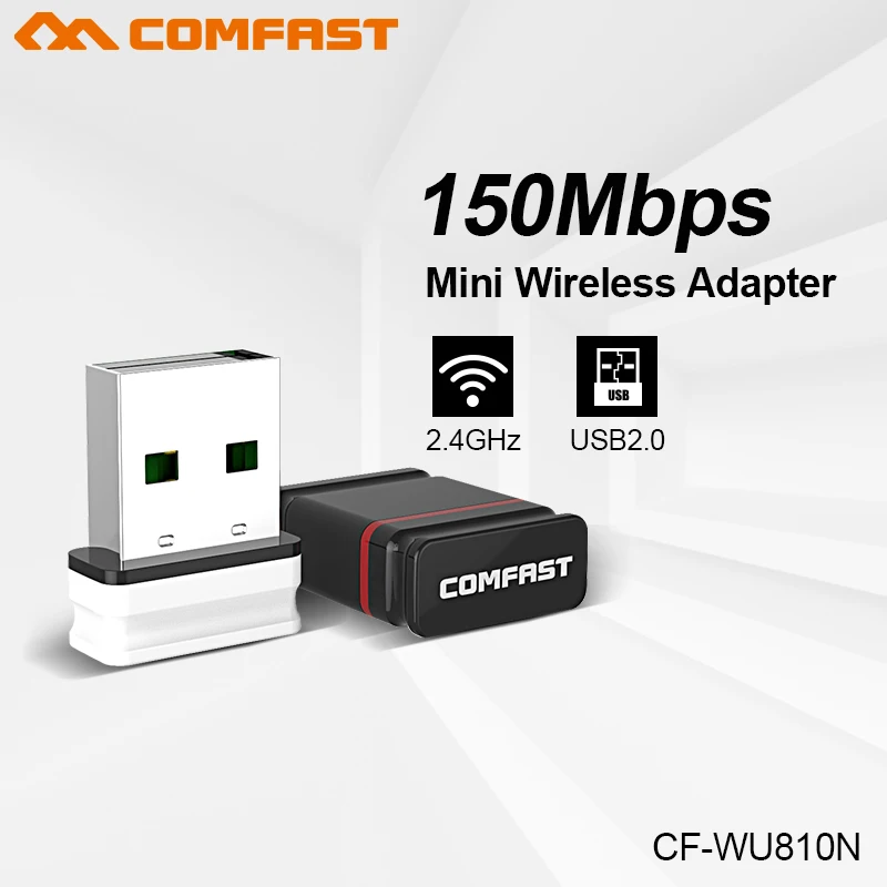 

COMFAST 150Mbps MINI Wireless USB WiFi Adapter 2dBi Antenna Dongle 2.4GHz Network LAN Card 802.11b/g/n PC Receiver For MAC Linux