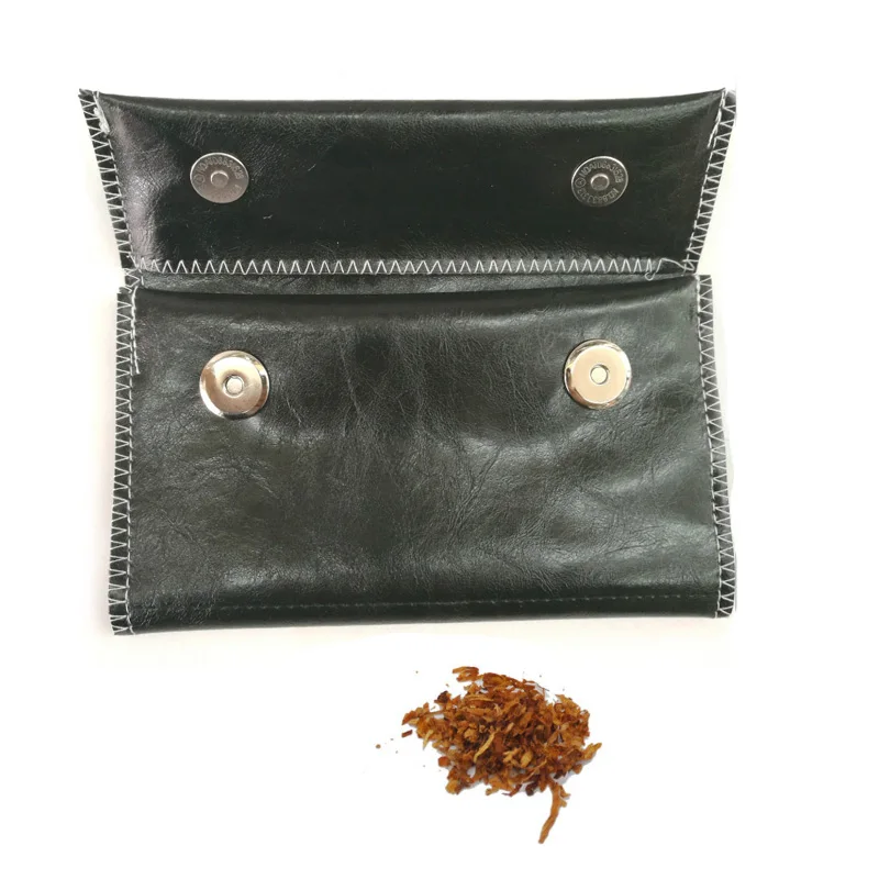 Popular PU Leather Tobacco Pouch Weed Storage Smoking Pipe Portable Dampproof Hook Pipes Tobacco