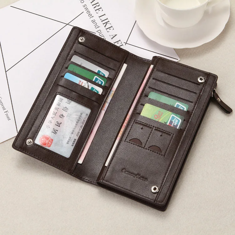 Новый Для мужчин бумажник 3 раза бумажник мульти-карта бита кошельки сцепления Монета карман на молнии Для мужчин кошелек Повседневное
