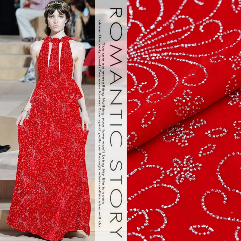 Thickened high grade silk fabric silk velvet bronzing cloth autumn new