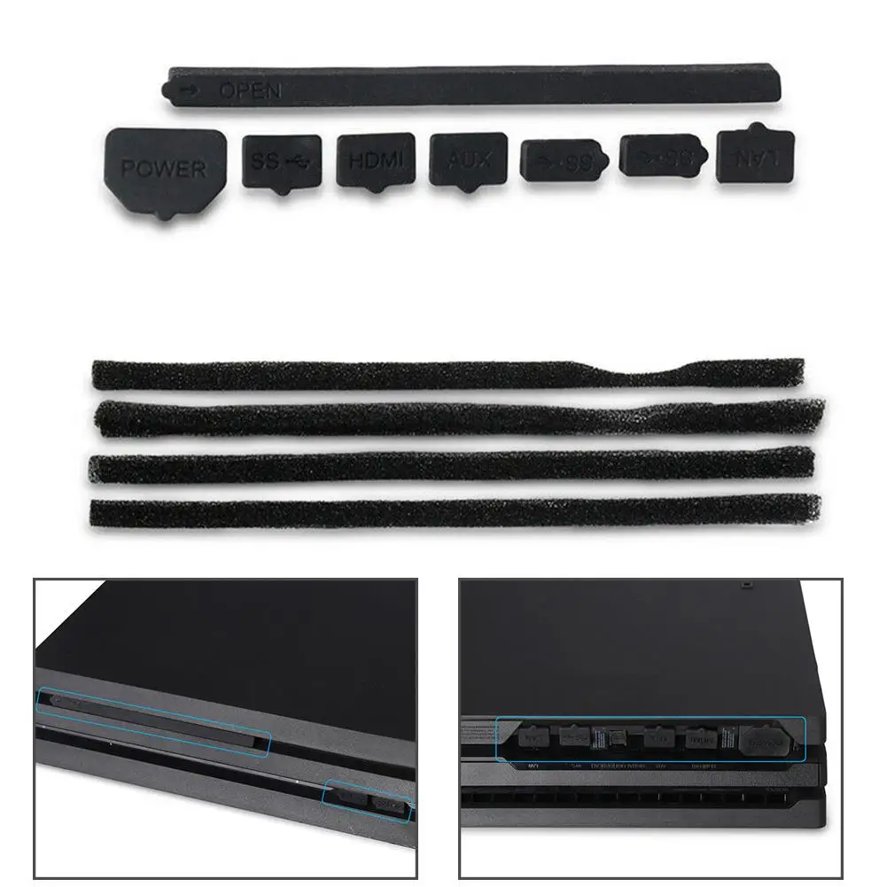 

Sponge Silicone Dustproof Dust Guard Cover Filter Set for PS4 Pro Game Console