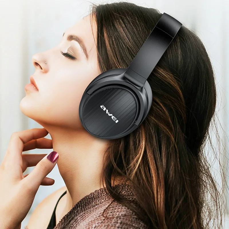 AWEI, недорогие, Bluetooth V5.0, игровые наушники, проводная, беспроводная, стерео гарнитура, AAC, шумоподавление, с микрофоном, поддержка TFcard