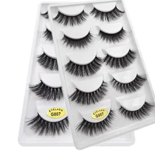 5 пар сверхъестественные реалистичные Накладные ресницы ручной работы 3D полосы норковые ресницы толстый искусственный макияж ресниц Красота