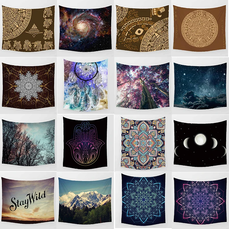 

Hot sale large different styles large wall hanging tapestry home decoration wall tapestry tapiz pared L 200*150cm M 150*130cm