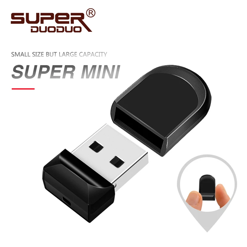 Супер мини черный USB флеш накопитель 4 ГБ 8 16 Флешка 32 Гб 64 карта памяти Флеш Usb