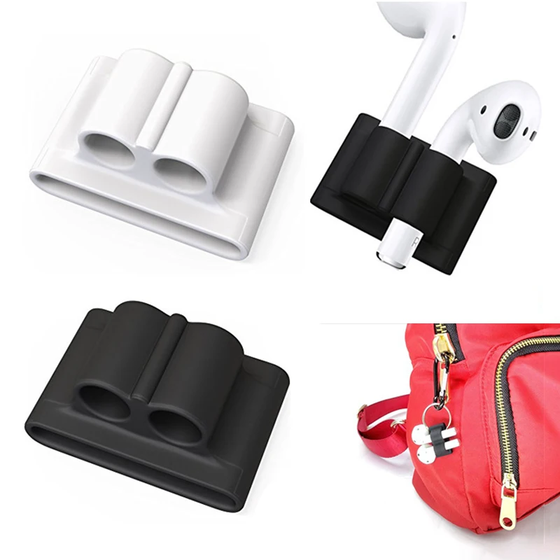AZiMiYO earphone case aipods case for AirPods Holder Portable Anti lost Strap Silicone Case airpods accessories