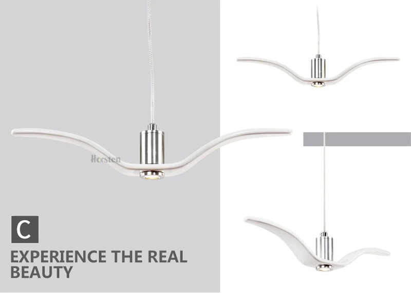 Horsten Nordic Modern Creative Sea Gull Pendant Lights Personality Seagull Pendant Lamp For Bedroom Dining Room Bar Restaurant (15)