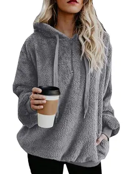 

Fashion Autumn Winter Pull Femme Warm Outwear Cashmere Sweate Women Hooded Collar Plus Size 2018 New Pullover Women